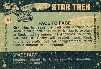 1969 A&BC Star Trek #41 Face to Face Back