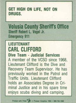 1993 Volusia County Sheriff's Office SheriffStars #NNO Carl Clifford Back