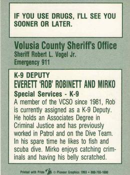 1993 Volusia County Sheriff's Office SheriffStars #NNO Everett Robinett / Mirko Back