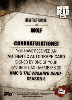 2017 Topps The Walking Dead Season 6 - Autographs #NNO Benedict Samuel Back