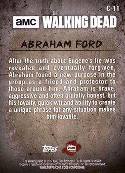 2017 Topps The Walking Dead Season 6 - Characters #C-11 Abraham Ford Back