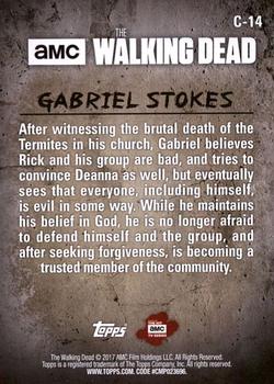 2017 Topps The Walking Dead Season 6 - Characters #C-14 Gabriel Stokes Back