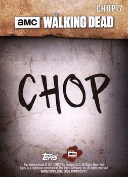 2017 Topps The Walking Dead Season 6 - Chop #CHOP-7 Morgan Jones Back