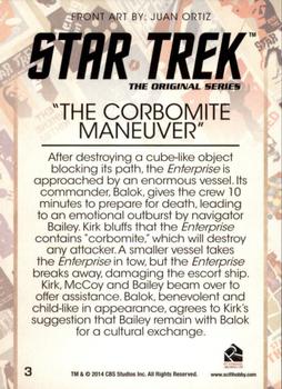 2014 Rittenhouse Star Trek The Original Series Portfolio  #3 The Corbomite Maneuver Back