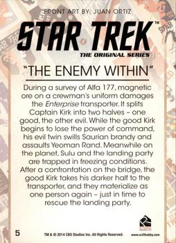 2014 Rittenhouse Star Trek The Original Series Portfolio  #5 The Enemy Within Back