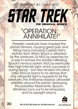 2014 Rittenhouse Star Trek The Original Series Portfolio  #30 Operation: Annihilate! Back