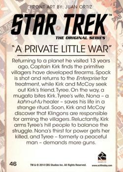2014 Rittenhouse Star Trek The Original Series Portfolio  #46 A Private Little War Back
