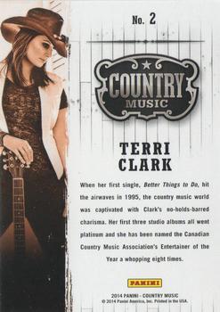 2014 Panini Country Music - Green #2 Terri Clark Back