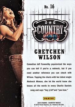 2014 Panini Country Music - Green #16 Gretchen Wilson Back
