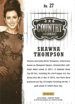 2014 Panini Country Music - Green #27 Shawna Thompson Back