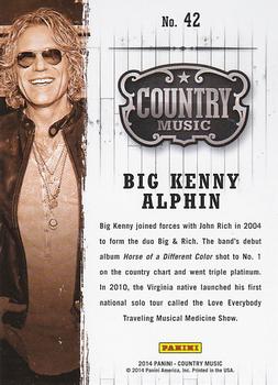 2014 Panini Country Music - Green #42 Big Kenny Alphin Back