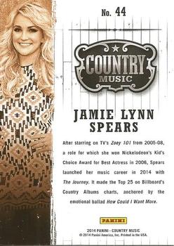 2014 Panini Country Music - Green #44 Jamie Lynn Spears Back