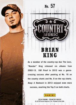 2014 Panini Country Music - Green #57 Brian King Back