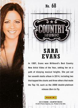 2014 Panini Country Music - Green #68 Sara Evans Back