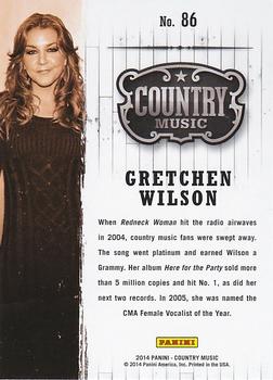 2014 Panini Country Music - Green #86 Gretchen Wilson Back