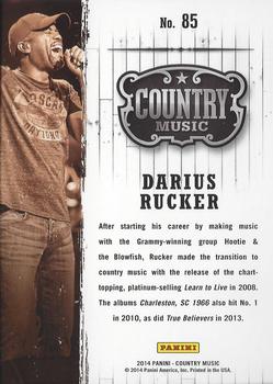 2014 Panini Country Music - Red #85 Darius Rucker Back