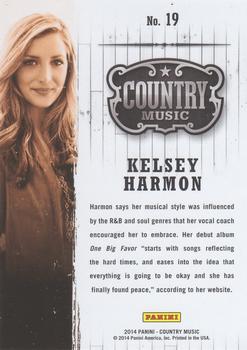 2014 Panini Country Music - Blue #19 Kelsey Harmon Back