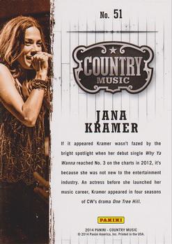 2014 Panini Country Music - Purple #51 Jana Kramer Back