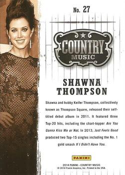2014 Panini Country Music - Silver #27 Shawna Thompson Back