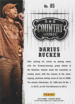 2014 Panini Country Music - Silver #85 Darius Rucker Back