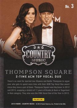 2014 Panini Country Music - Award Winners #3 Thompson Square Back