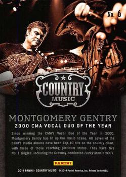 2014 Panini Country Music - Award Winners #6 Montgomery Gentry Back
