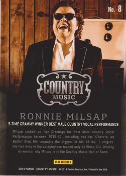 2014 Panini Country Music - Award Winners #8 Ronnie Milsap Back