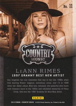 2014 Panini Country Music - Award Winners #11 LeAnn Rimes Back