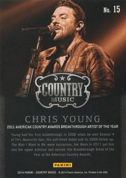 2014 Panini Country Music - Award Winners #15 Chris Young Back