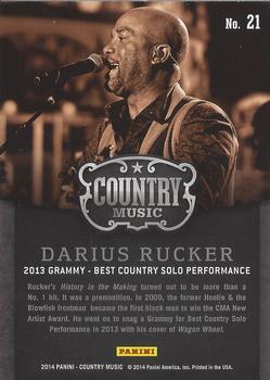 2014 Panini Country Music - Award Winners #21 Darius Rucker Back