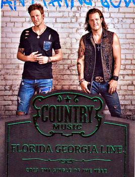 2014 Panini Country Music - Award Winners Green #1 Florida Georgia Line Front