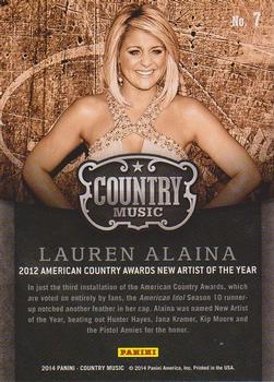 2014 Panini Country Music - Award Winners Green #7 Lauren Alaina Back
