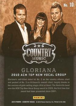 2014 Panini Country Music - Award Winners Blue #10 Gloriana Back