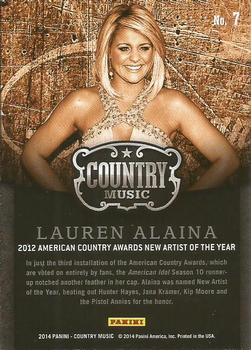2014 Panini Country Music - Award Winners Purple #7 Lauren Alaina Back