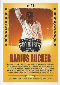 2014 Panini Country Music - Backstage Pass #14 Darius Rucker Back