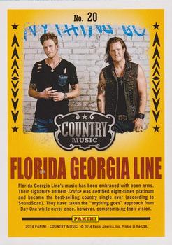 2014 Panini Country Music - Backstage Pass #20 Florida Georgia Line Back