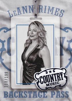 2014 Panini Country Music - Backstage Pass Blue #8 LeAnn Rimes Front