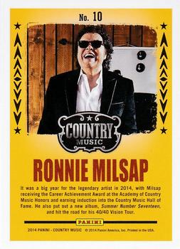 2014 Panini Country Music - Backstage Pass Green #10 Ronnie Milsap Back