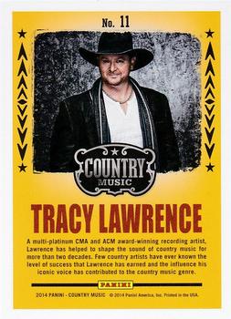 2014 Panini Country Music - Backstage Pass Green #11 Tracy Lawrence Back