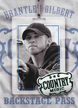 2014 Panini Country Music - Backstage Pass Green #15 Brantley Gilbert Front