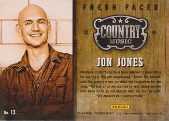 2014 Panini Country Music - Fresh Faces #13 Jon Jones Back