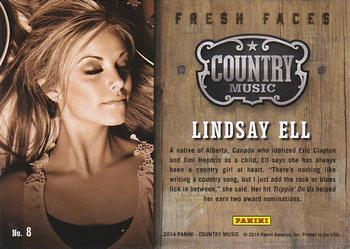 2014 Panini Country Music - Fresh Faces Green #8 Lindsay Ell Back