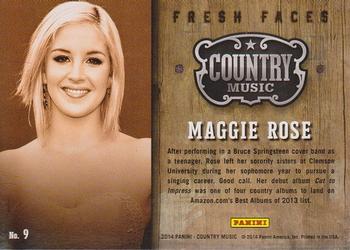 2014 Panini Country Music - Fresh Faces Green #9 Maggie Rose Back