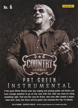 2014 Panini Country Music - Instrumental #6 Pat Green Back