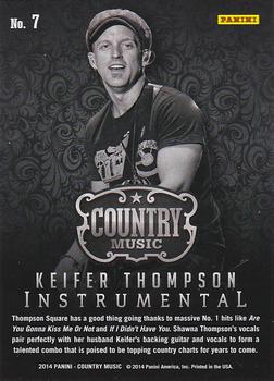 2014 Panini Country Music - Instrumental Green #7 Keifer Thompson Back