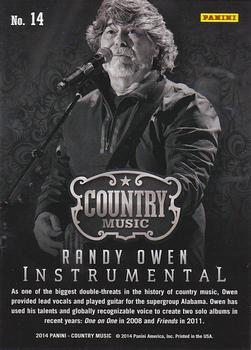 2014 Panini Country Music - Instrumental Green #14 Randy Owen Back