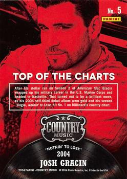 2014 Panini Country Music - Top of the Charts #5 Josh Gracin Back