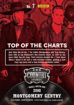 2014 Panini Country Music - Top of the Charts #7 Montgomery Gentry Back