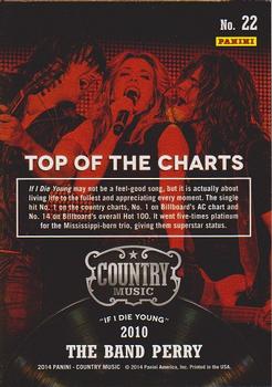 2014 Panini Country Music - Top of the Charts #22 The Band Perry Back