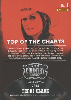 2014 Panini Country Music - Top of the Charts Blue #1 Terri Clark Back